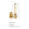 Designers Fountain Skylar 5.25 in. 1-Light Brushed Gold Wall Sconce Light with Clear Glass Shade for Bathrooms D332M-WS-BG - alternate 3